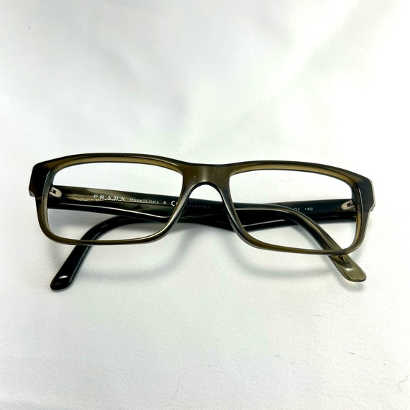 Prada Translucent Smoke Rectangle Eyeglasses - Frames only - Picture 1 of 8
